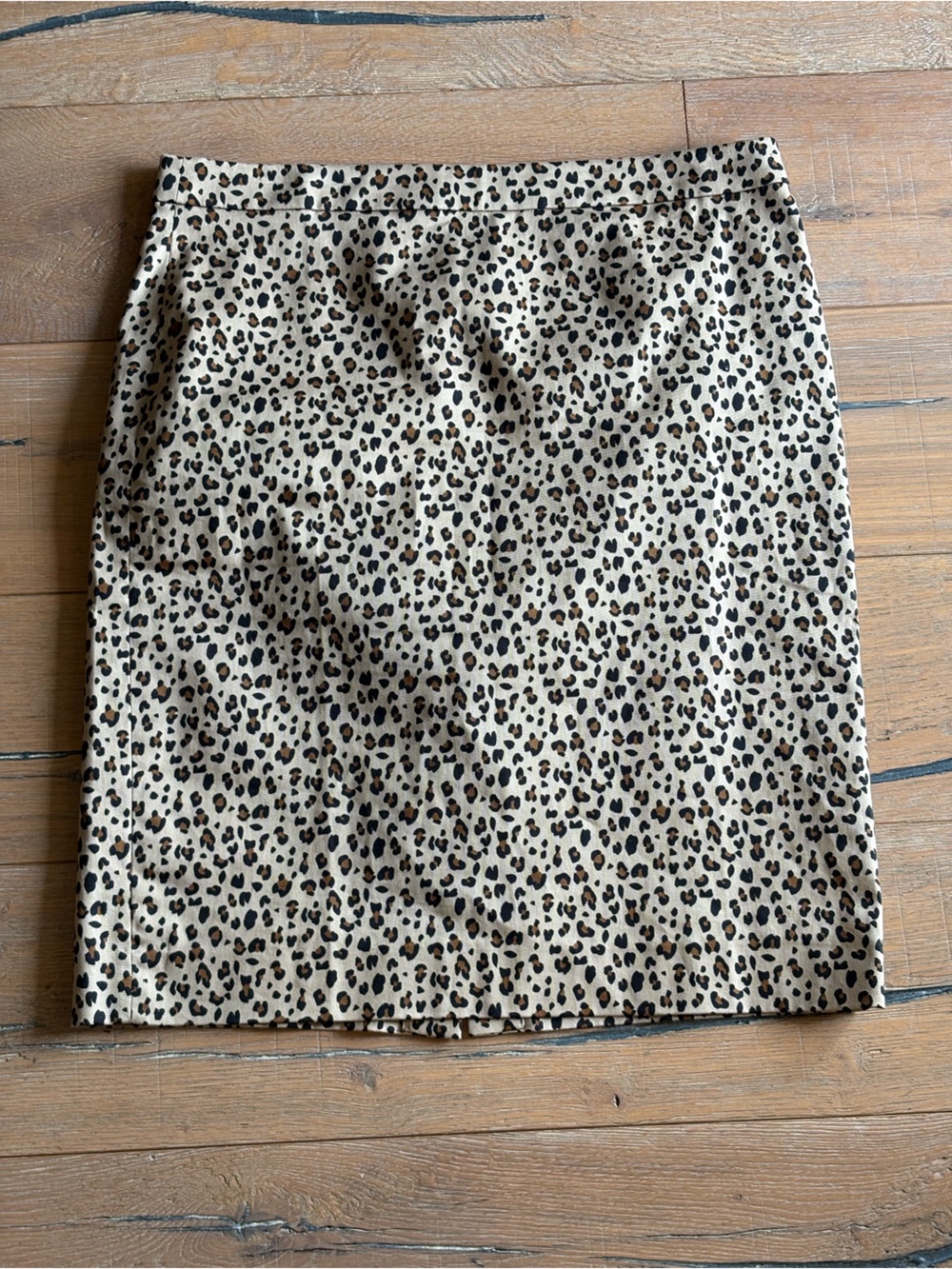 J. Crew Beige Leopard Print Pencil Skirt